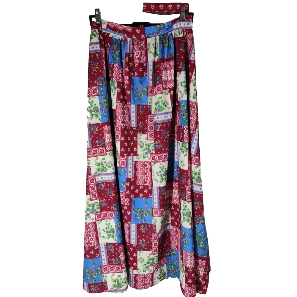 Vintage Women's 29 Waist MEDIUM Handmade Long Skirt & Matching‎ Chocker Necklace